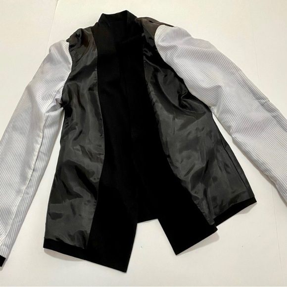 ROBERT RODRIGUEZ Sia Black Crepe Open Front Blazer Sz 6 Career Office Siren - Picture 9 of 15